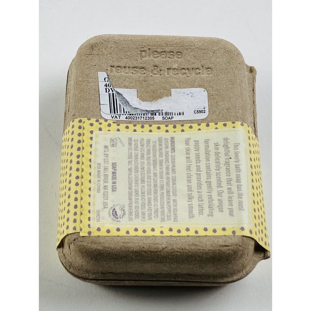 CST Fall River Bath Bar Soap Lemon Poppy 4 oz Cruelty Free USA Silky Lather Exfo - Picture 7 of 7